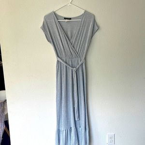 Hardly ever worn, size medium, and cute light blue and white dress.